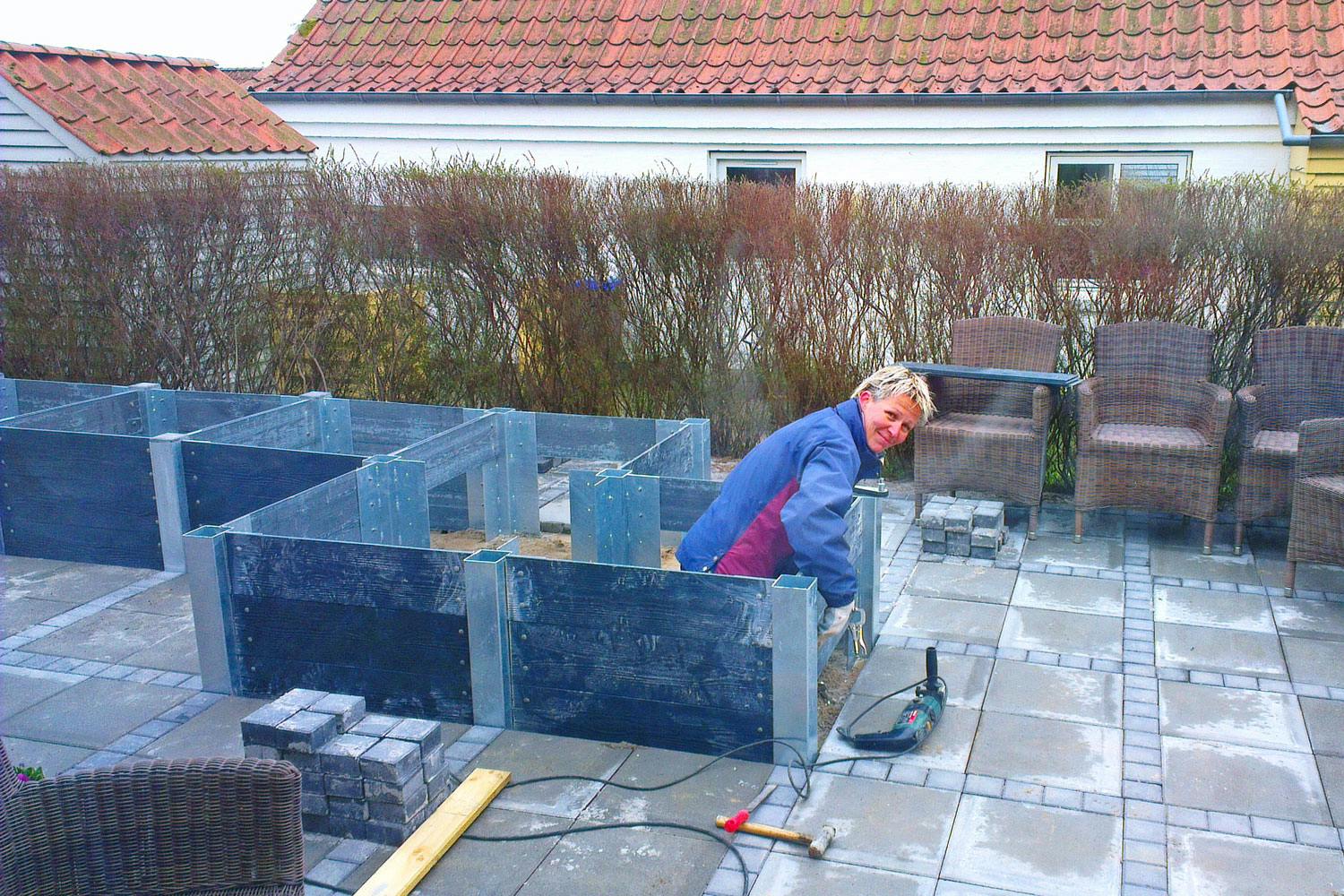 Høybed av stål og kompositt Kjøkkenhage med høybed